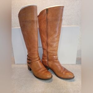 Wide Calf Marc Fisher Genuine Leather Kacee Riding Boots